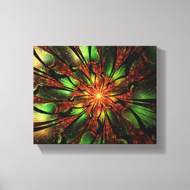 Abstract fractal flower design.  canvas print (Front)