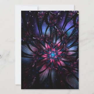 Abstract fractal flower design. card