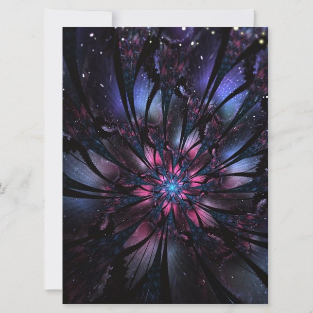 Abstract fractal flower design.  card (Front)