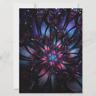Abstract fractal flower design. card