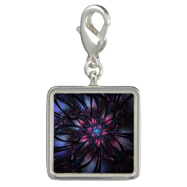 Abstract fractal flower design. charm (Front)