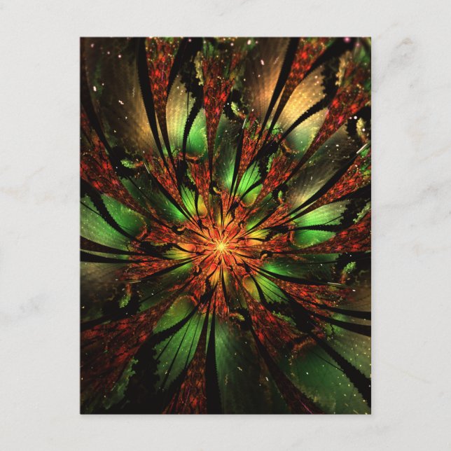Abstract fractal flower design.  enclosure card (Front)