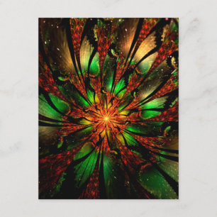 Abstract fractal flower design.  enclosure card