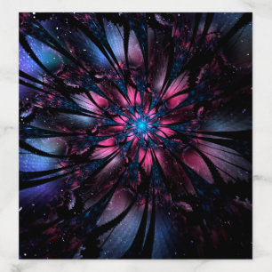 Abstract fractal flower design envelope liner