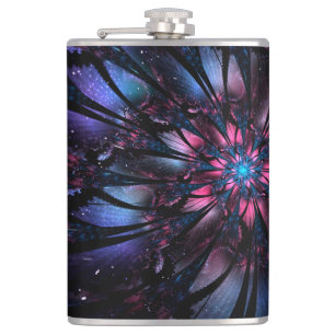 Abstract fractal flower design.   flask