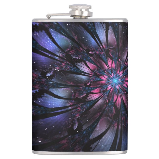 Abstract fractal flower design.   flask (Front)