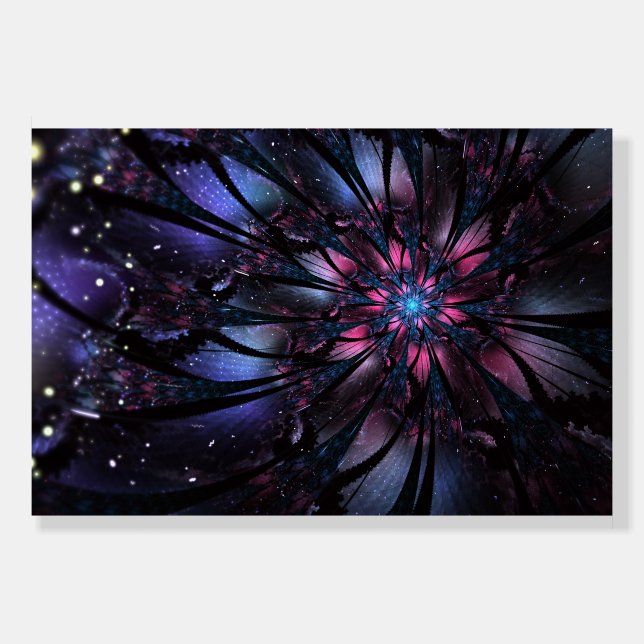Abstract fractal flower design. foam board (Front)