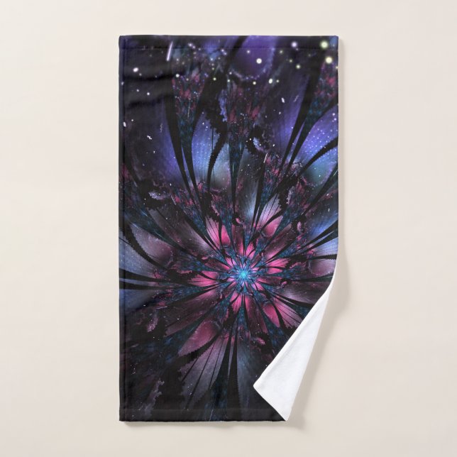 Abstract fractal flower design. hand towel  (Hand Towel)
