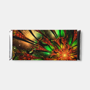 Abstract fractal flower design. hershey bar favors