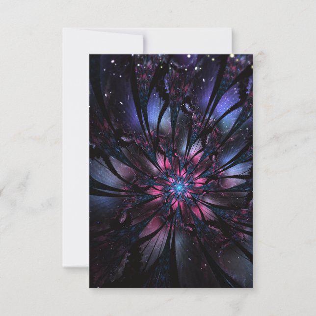 Abstract fractal flower design.  invitation (Front)