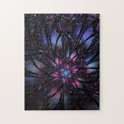 Abstract fractal flower design jigsaw puzzle
