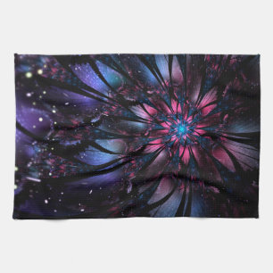 Abstract fractal flower design.  kitchen towel