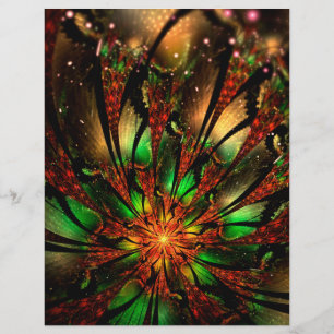 Abstract fractal flower design. letterhead