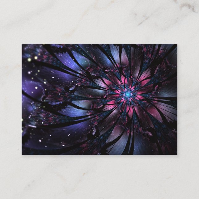 Abstract fractal flower design.   loyalty card (Front)