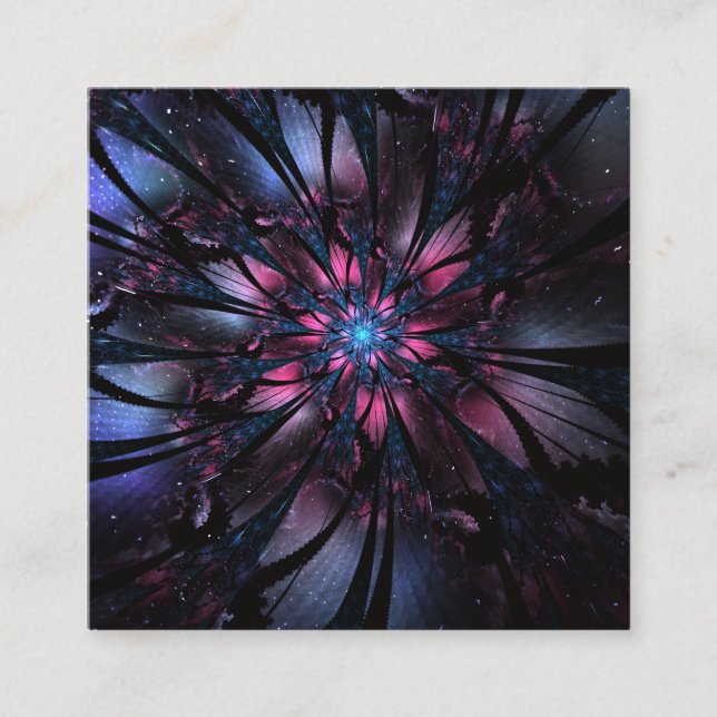 Abstract fractal flower design.  loyalty card (Front)