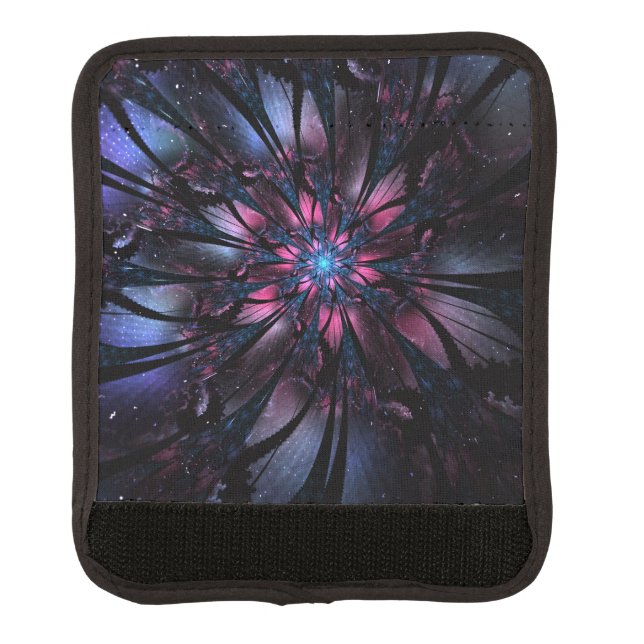Abstract fractal flower design.  luggage handle wrap (Front)
