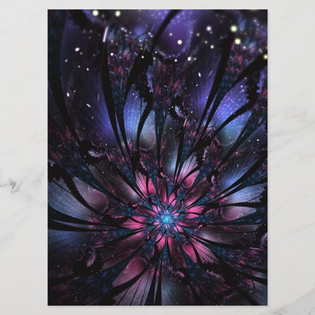 Abstract fractal flower design. menu (Front)