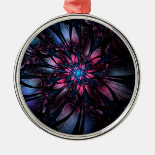 Abstract fractal flower design. metal ornament