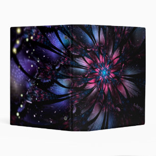 Abstract fractal flower design. mini binder