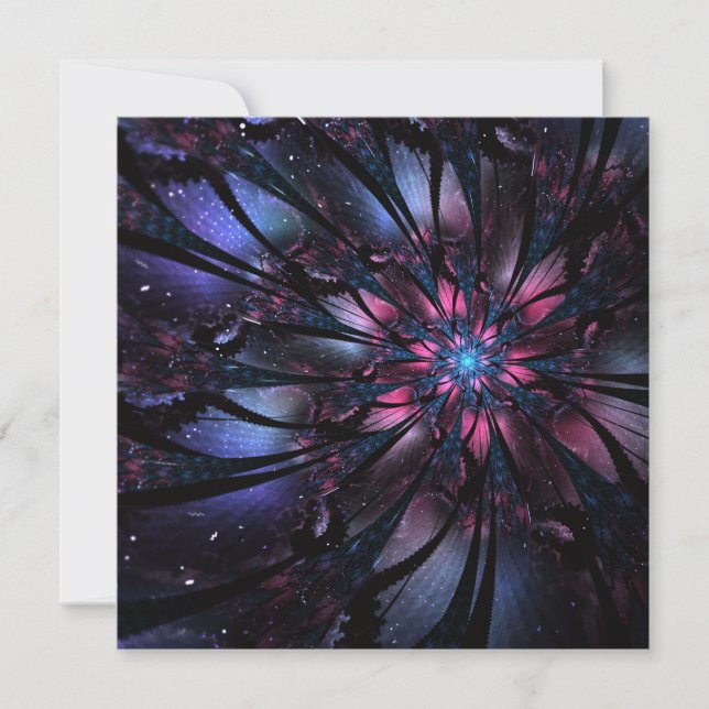 Abstract fractal flower design.   note card (Front)