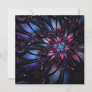Abstract fractal flower design. note card