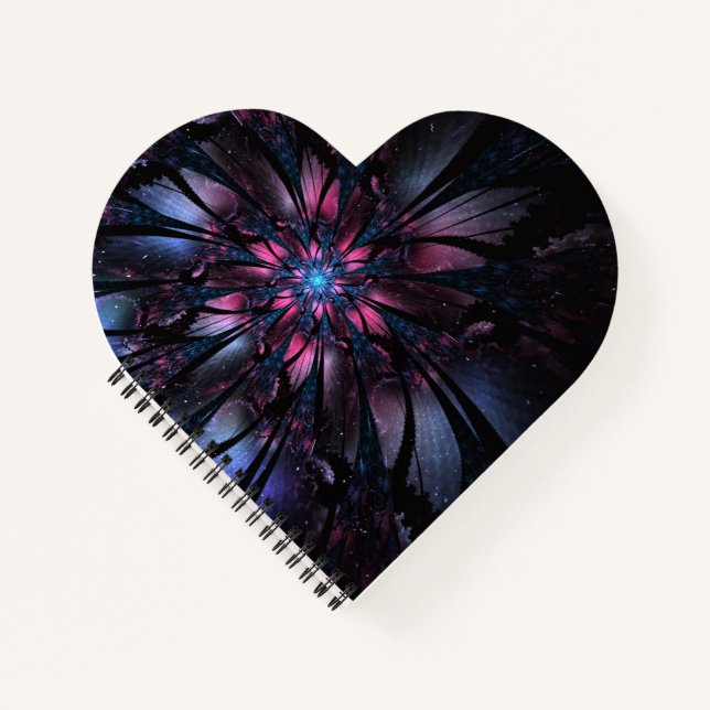 Abstract fractal flower design.   notebook (Front)