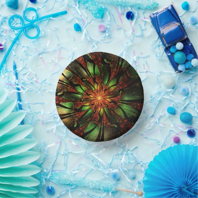 Abstract fractal flower design.   paper bowls (Party)