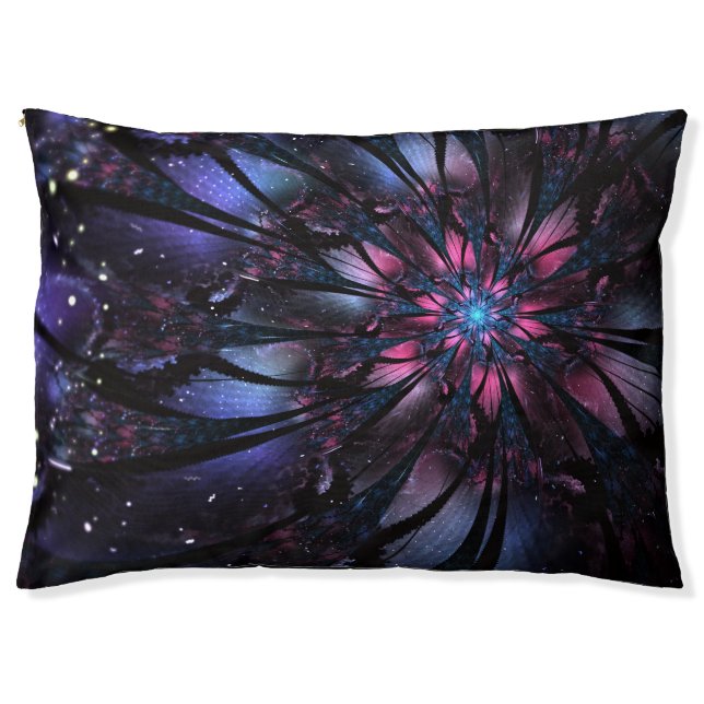 Abstract fractal flower design.   pet bed (Front)