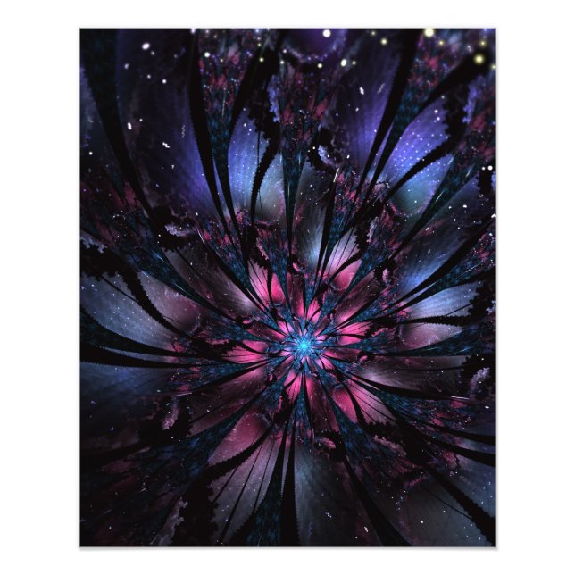 Abstract fractal flower design.  photo print (Front)