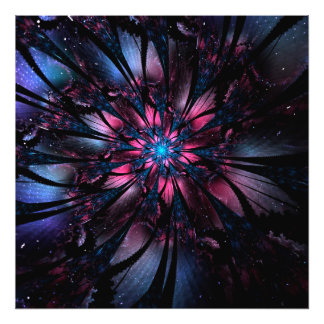 Abstract fractal flower design.  photo print