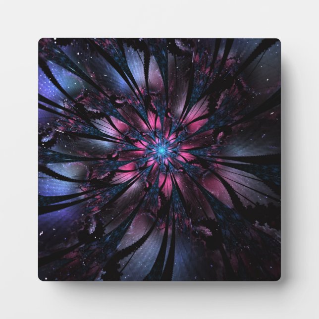 Abstract fractal flower design.   plaque (Front)