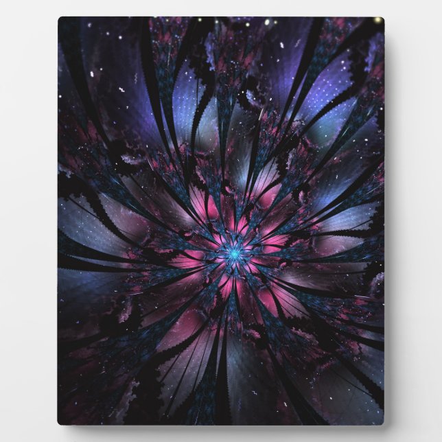 Abstract fractal flower design. plaque (Front)