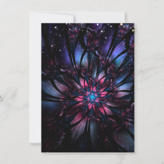 Abstract fractal flower design. save the date