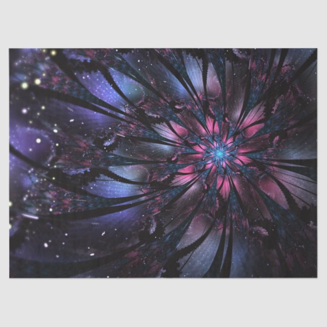 Abstract fractal flower design.   tissue paper (Front)