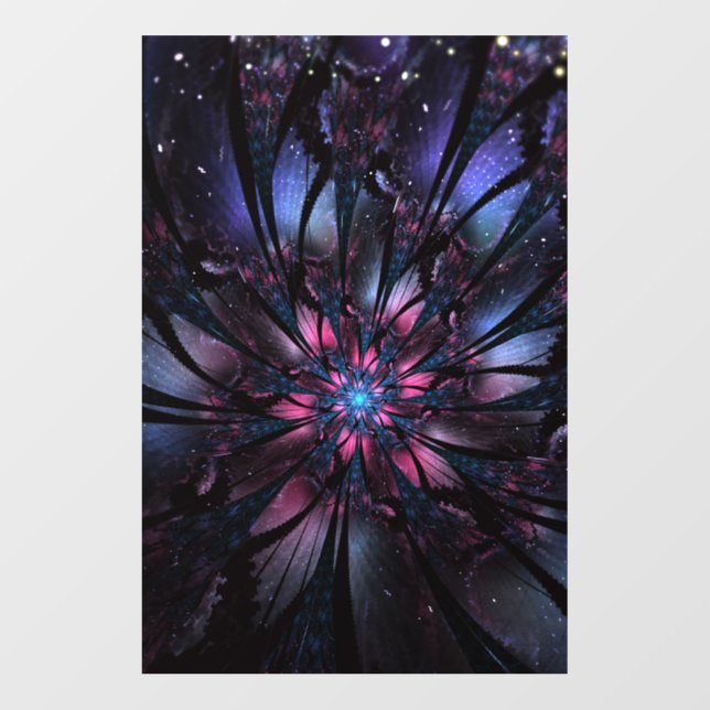 Abstract fractal flower design.  wall decal  (Front)