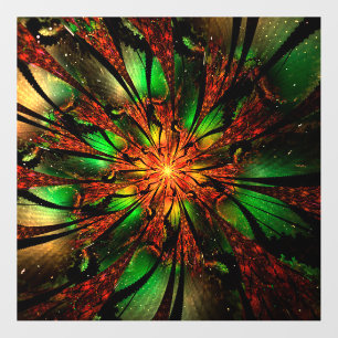 Abstract fractal flower design. wall decal