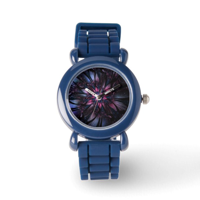 Abstract fractal flower design. watch (Front)