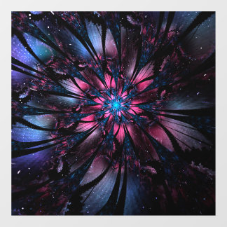 Abstract fractal flower design. window cling