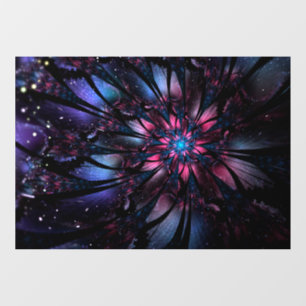 Abstract fractal flower design. window cling