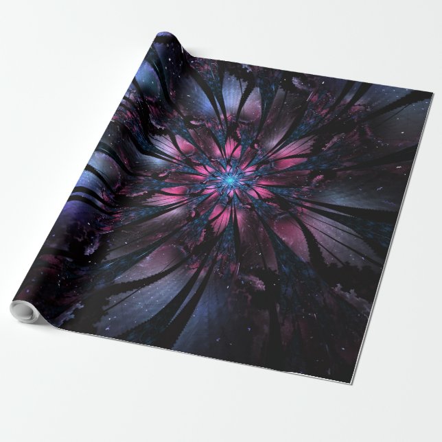 Abstract fractal flower design.   wrapping paper (Unrolled)