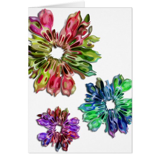 abstract fractal flowers 2D Cards (Front)