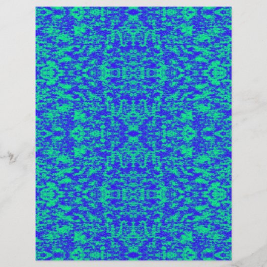 Abstract Fractal In Blue And Green (Front)