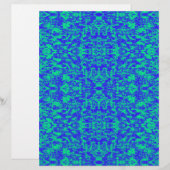 Abstract Fractal In Blue And Green (Front/Back)