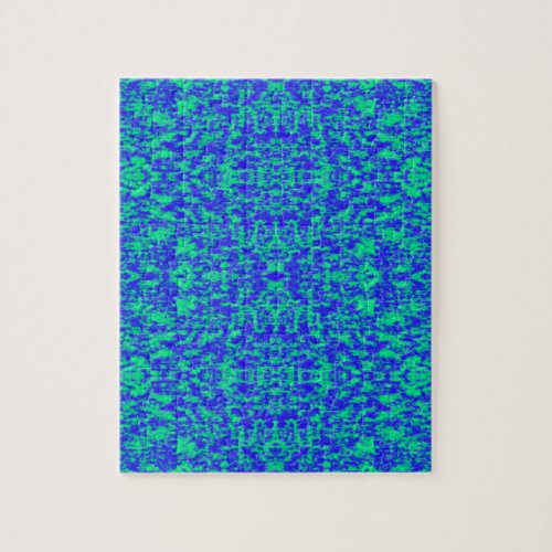 Abstract Fractal In Blue And Green Jigsaw Puzzle