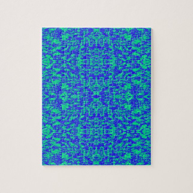 Abstract Fractal In Blue And Green Jigsaw Puzzle (Vertical)