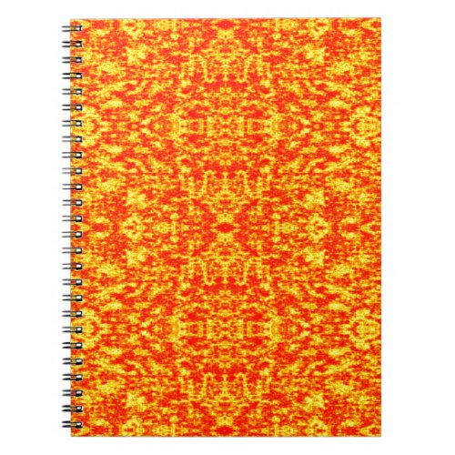 Abstract Fractal In Red And Orange Notebook