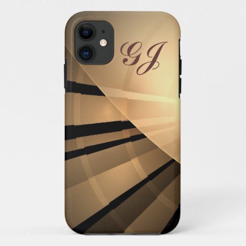 Abstract fractal iPhone 5 case with monogram