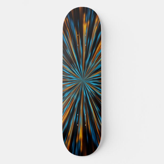 Abstract Fractal Lights Skateboard (Front)