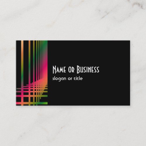 Abstract Fractal Lines and Crosses Business Card