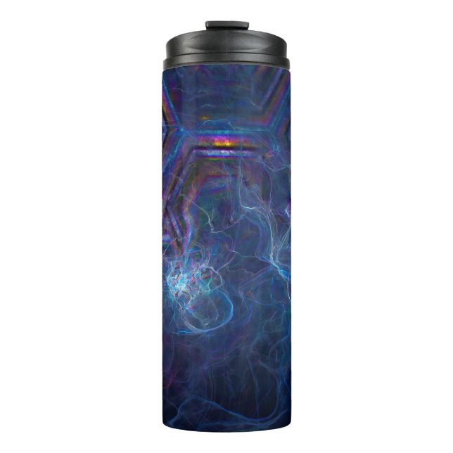 Abstract Fractal Nebula and Geometric Morph Thermal Tumbler (Front)